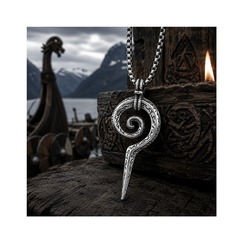 Viking Snake Scepter Hanger – Stainless Steel