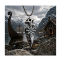 Gungnir Vegvísir Spear Hanger – Stainless Steel