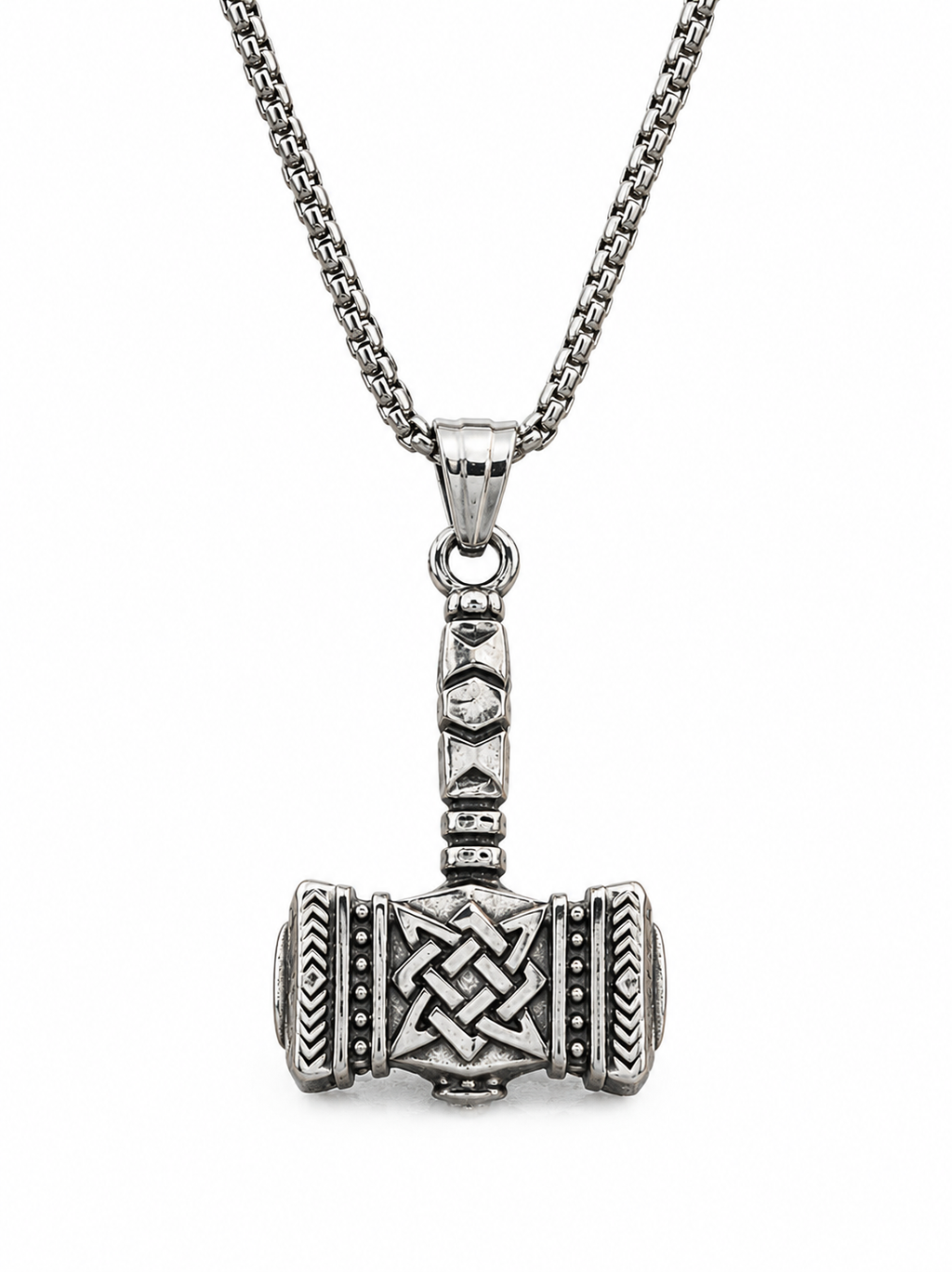 Mjölnir – Thor's Hammer Hanger– Stainless Steel Zilverkleurig