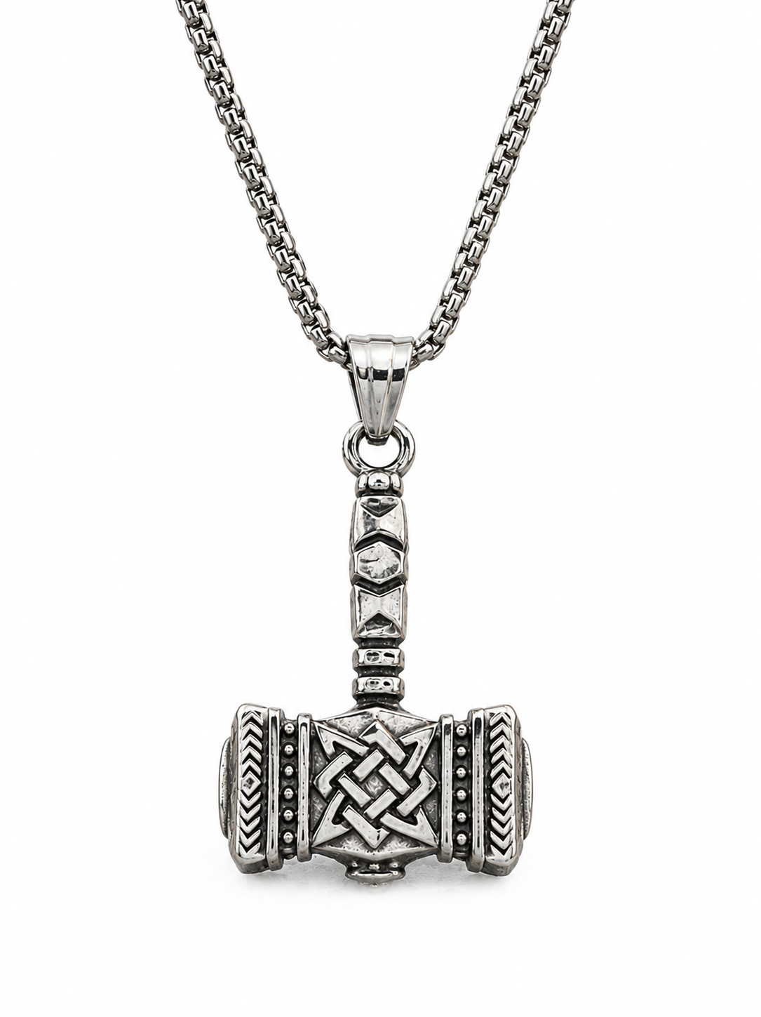 Mjölnir – Thor's Hammer Hanger– Stainless Steel Zilverkleurig