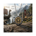 Viking Vegvísir & Sun Hanger – Stainless Steel