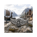 Viking Warrior Old Man Head Cuff Armband – Stainless Steel