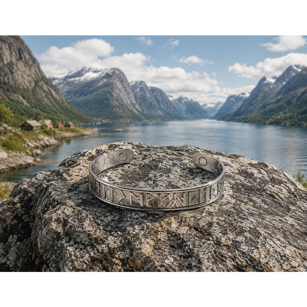 Viking Runes Armband  – Stainless Steel -Zilverkleurig