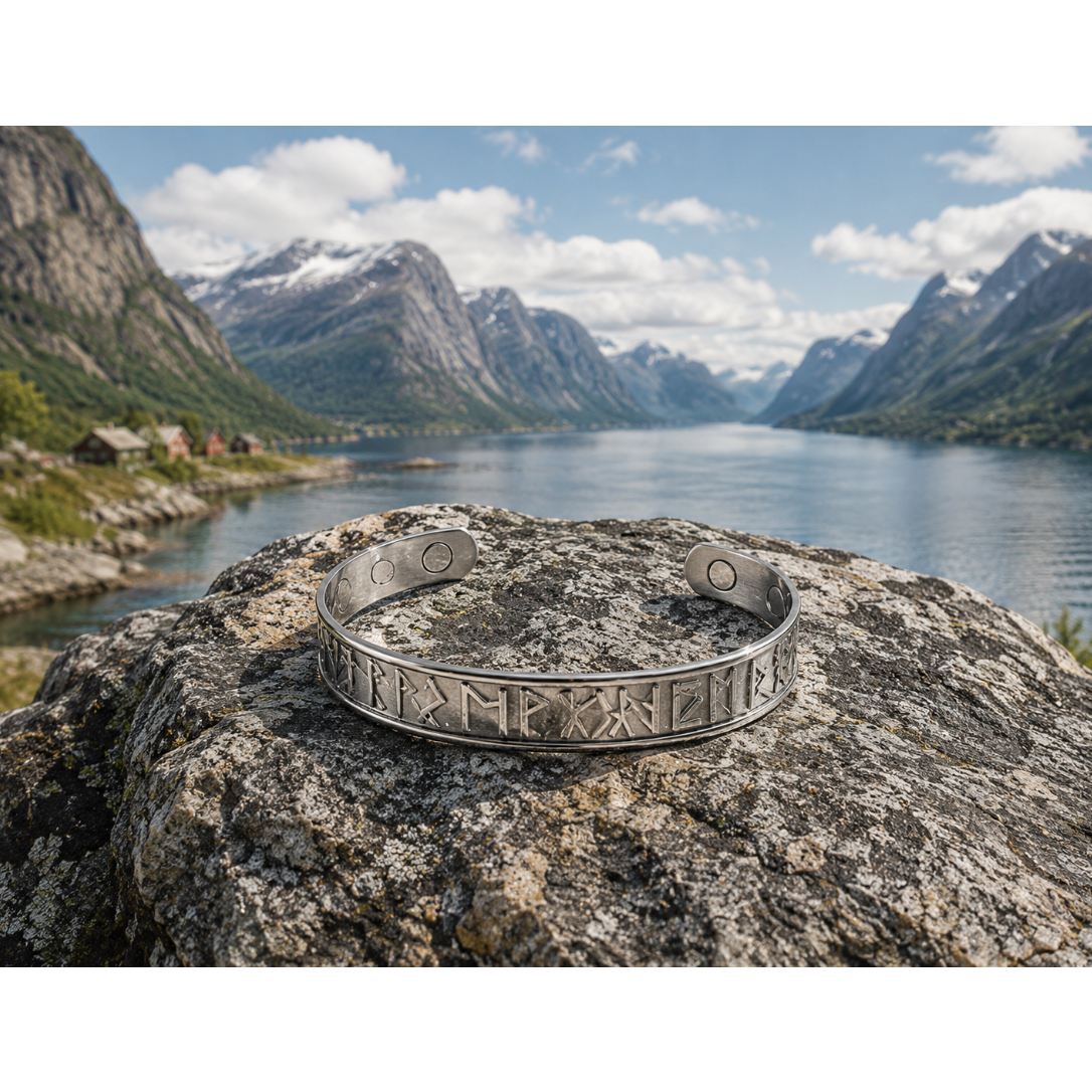 Viking Runes Armband  – Stainless Steel -Zilverkleurig