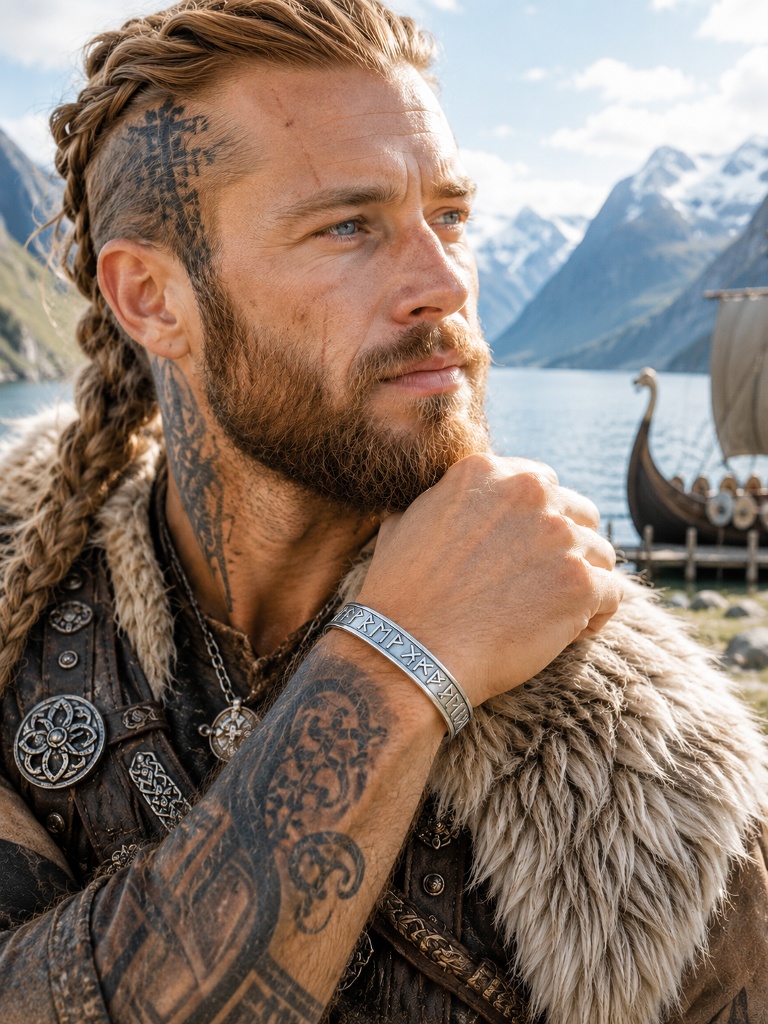 Viking Runes Armband  – Stainless Steel -Zilverkleurig