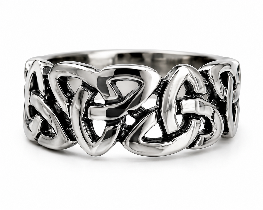 Triquetra Ring – Norse Viking Ladies Ring – Stainless Steel