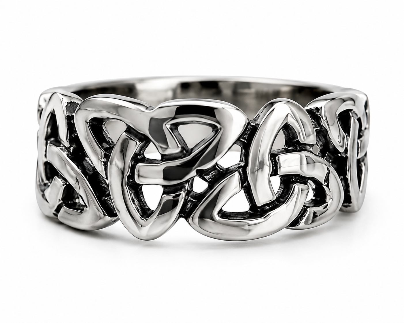 Triquetra Ring – Norse Viking Ladies Ring – Stainless Steel