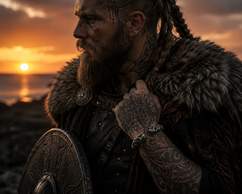 Fafnir Dragehode Armband – Zilverkleurig Viking Design