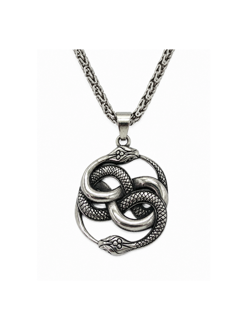 Midgard Serpent Hanger – Viking Ketting Stainless Steel Zilverkleurig
