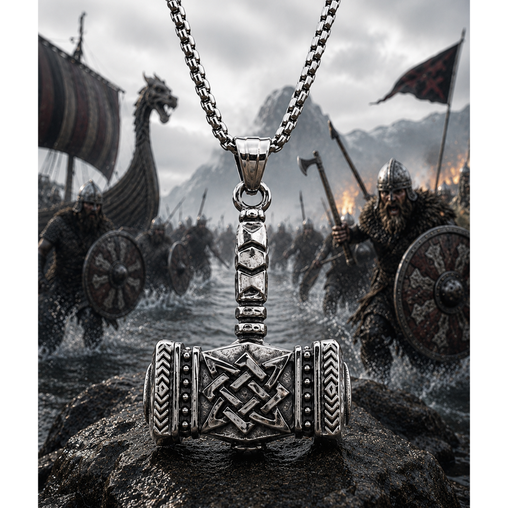 Mjölnir – Thor's Hammer Hanger– Stainless Steel Zilverkleurig