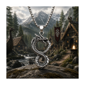 Norse Dragon Infinity Hanger – Stainless Steel Zilverkleurig
