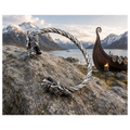 Fafnir Dragehode Armband – Zilverkleurig Viking Design